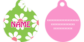 Green Daisy HD Dog ID Tag